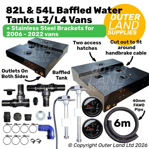 Underslung water twin tank kit - underslung,